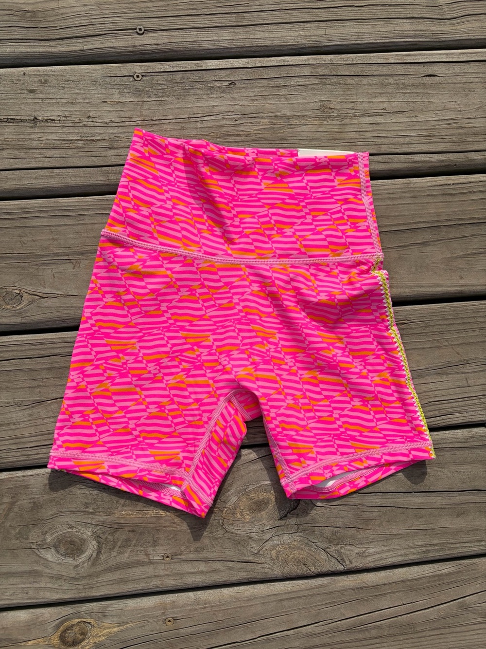 Offline by Aerie Bright Pink & Orange Athletic Bike Shorts